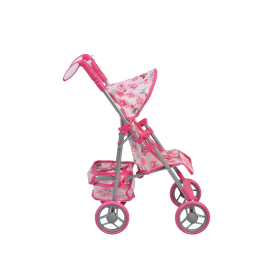 Cărucior pentru păpuși MONI Flower Garden Pink, roz, 6 image