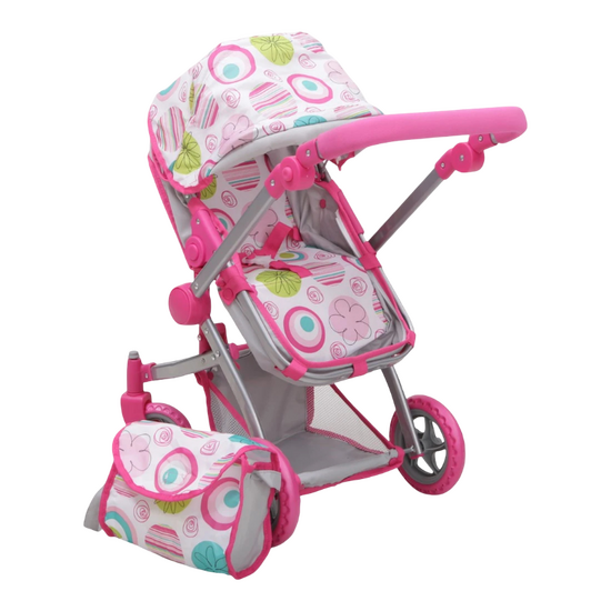 ărucior pentru păpuși MONI Pink Rose (9651B), roz, 2 image