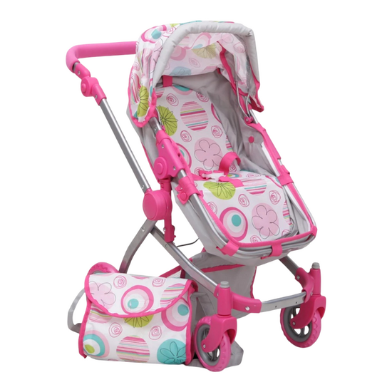 ărucior pentru păpuși MONI Pink Rose (9651B), roz, 5 image