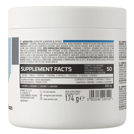 Supliment alimentar OSTROVIT NUTRITION Arginina, 1000 mg, 150 capsule, 2 image