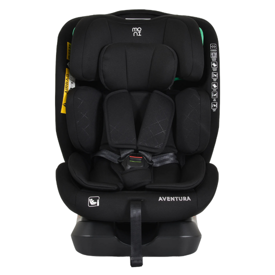 Scaun auto pentru copii MONI Aventura Black i-Size, 40–150 cm, 0–36 kg, negru, 3 image