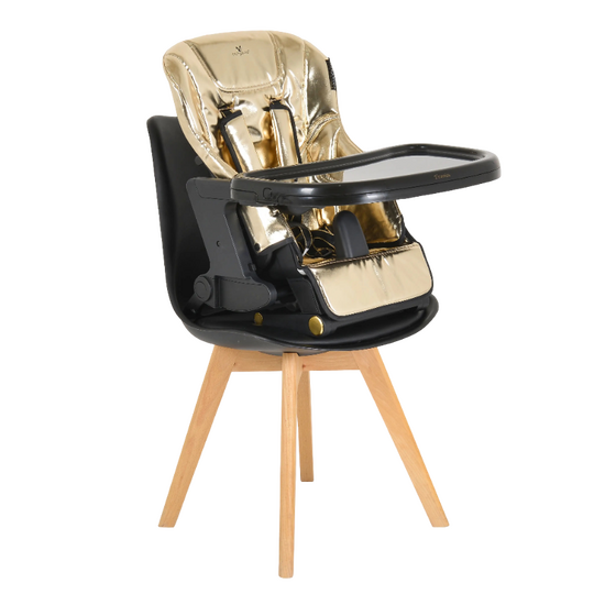 Scaun de masă pentru copii MONI Tiramisu Gold Limited Edition, 2 în 1, auriu, 8 image
