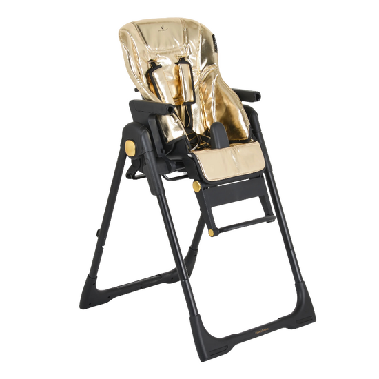 Scaun de masă pentru copii MONI Tiramisu Gold Limited Edition, 2 în 1, auriu, 4 image