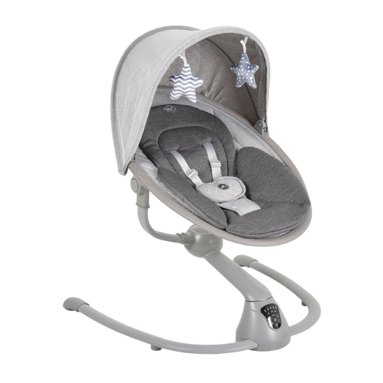 Fotoliu balansoar electric MONI Cloud Premium+ Light Grey, gri
