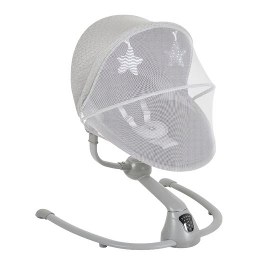 Fotoliu balansoar electric MONI Cloud Premium+ Light Grey, gri, 2 image