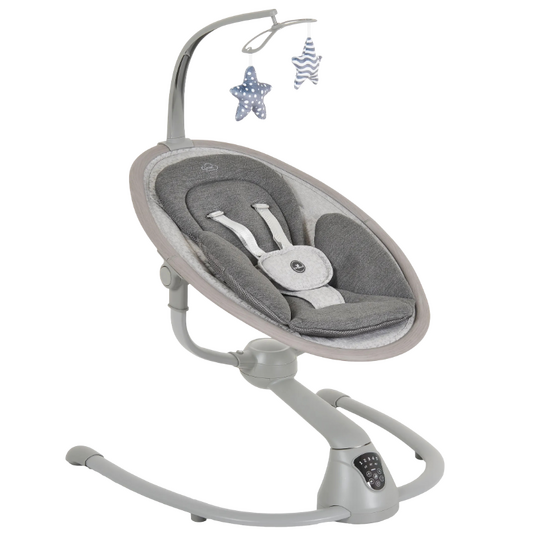 Fotoliu balansoar electric MONI Cloud Premium+ Light Grey, gri, 5 image