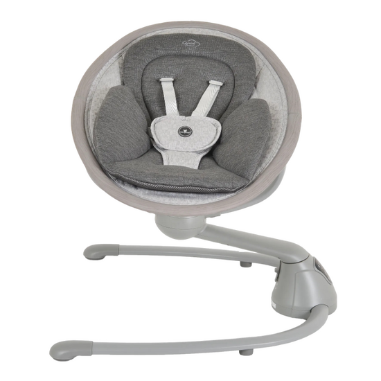 Fotoliu balansoar electric MONI Cloud Premium+ Light Grey, gri, 7 image