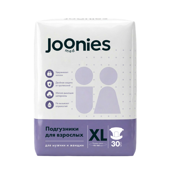 Scutece pentru adulți JOONIES Med Adult XL, 30 buc.