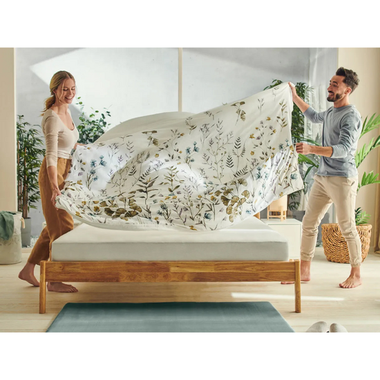 Set lenjerie de pat DORMEO Natures Flowers White, 200×200 cm, alb, 4 image