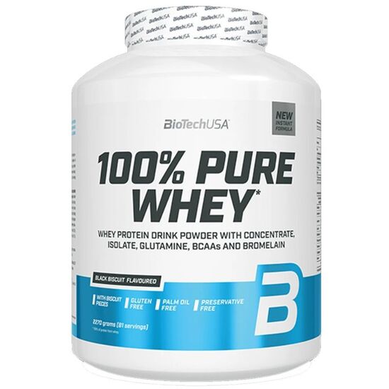 Протеин BIOTECHUSA 100% Pure Whey черное печенье, 2.27 кг
