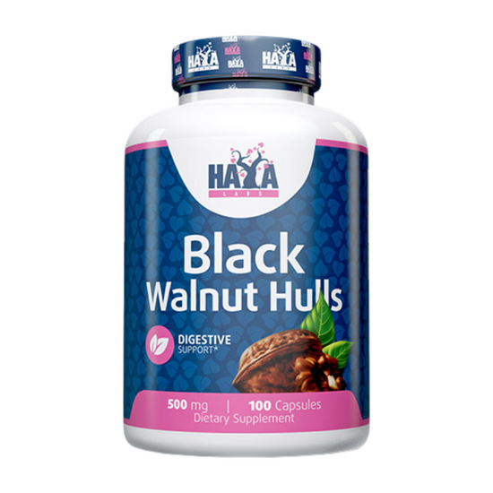 Black Walnut Hulls HAYA LABS, 500 mg, 100 capsule
