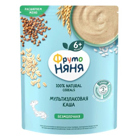 Terci fara lapte ФРУТОНЯНЯ, din cereale, de la 6 luni, 190 g, 2 image