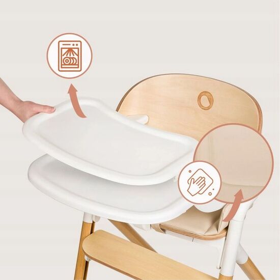 Scaun de masa LIONELO 3in1 Celia White Natural Wood, 3 image