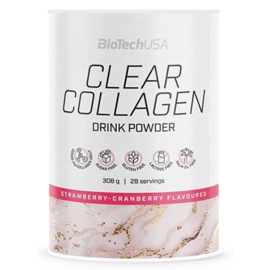 Supliment alimentar BIOTECHUSA Clear Collagen capsuni-merisor, 308 g, 2 image