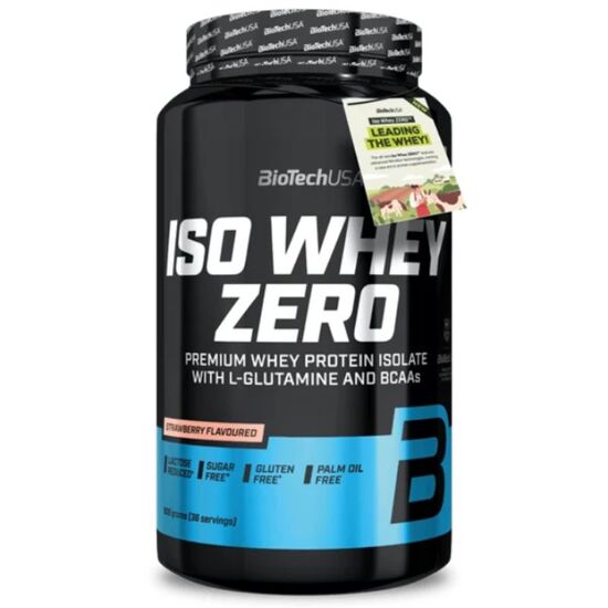 Proteina BIOTECHUSA IsoWhey Zero capsuni, 908 g