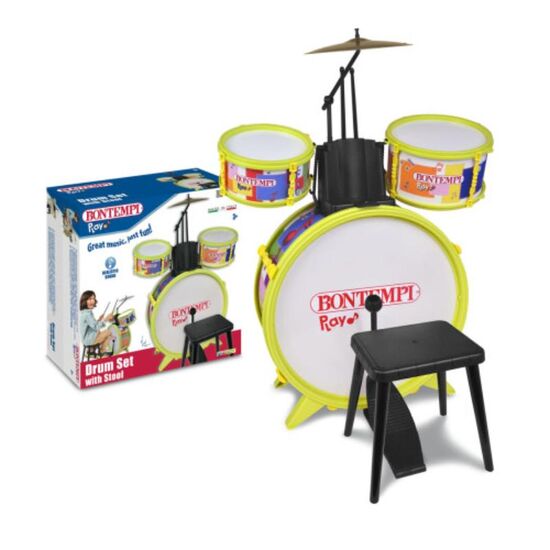 Барабанная установка BONTEMPI, со стулом и 2 палочками
