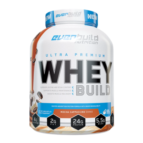 Proteină din zer EVERBUILD Ultra Premium Whey Build Mocha Cappuccino, Moka cappuccino, 2270 g