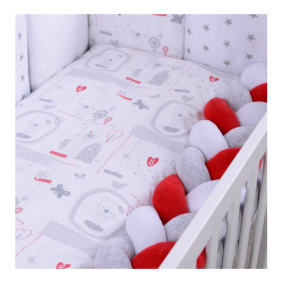 Set de lenjerie de pat pentru copii VERES Bear House Grey 216.004, 6 piese, 2 image