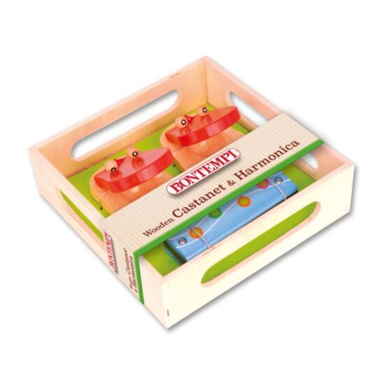 Set de jucarii muzicale BONTEMPI, castaniete din lemn si muzicuta, 6 image