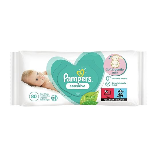Servetele umede pentru copii PAMPERS Baby Sensitive, 80 buc, 2 image