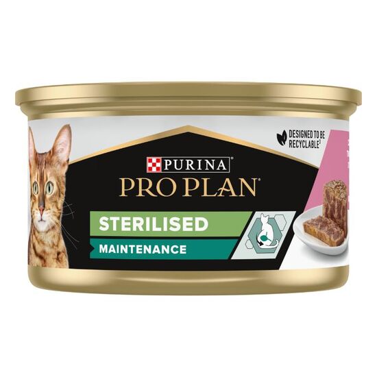 Hrana umeda pentru pisici PRO PLAN Sterilised (ton,somon), 85 gr