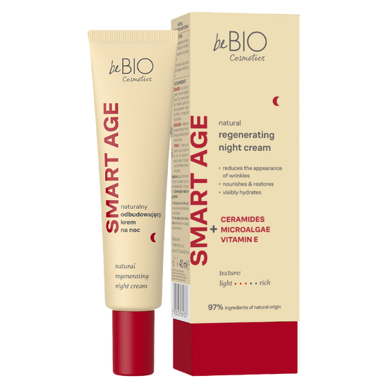 Cremă pentru faţă BEBIO Natural Smart Age, restauratoare, de noapte, 40 ml