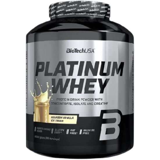Proteina BIOTECHUSA Platinum Whey, vanilie bourbon, 2000 g