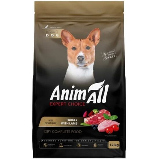 Сухой корм для собак ANIMALL Medium Turkey & Lamb средних и крупных пород, 12 кг