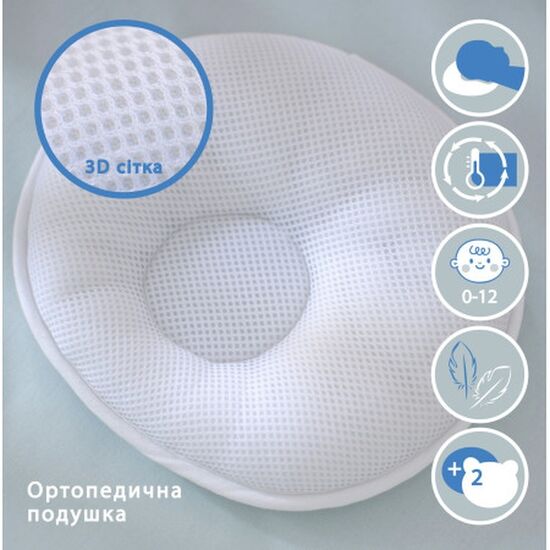 Подушка ортопедическая VERES 3D 140.19.2, +2 наволочки, синяя, изображение 5