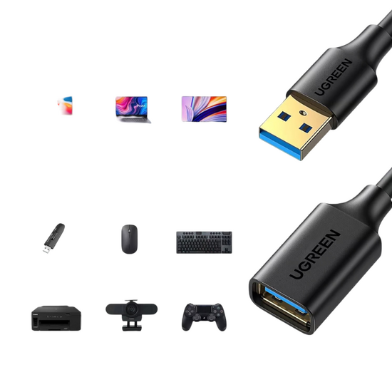 Удлинитель USB UGREEN 3.0 US129, 5 м, черный, изображение 3