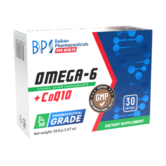 Пищевая добавка BALKAN PHARM Omega-6 + CoQ10, 30 капсул