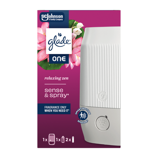 Автоматический освежитель воздуха GLADE ONE Sense&Spray Relaxing Zen, 10 мл