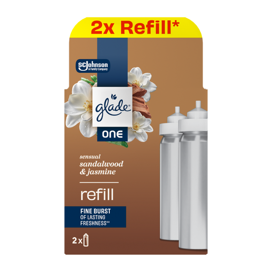 Сменный блок для ароматизатора GLADE ONE Sandalwood&Jasmine, 2×10 мл