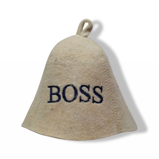 Căciulă pentru saună WOODENLANDIA "BOSS", din pâslă naturală