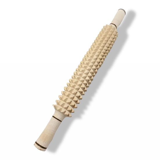 Masajor pentru corp WOODENLANDIA, sucitor mare, din lemn
