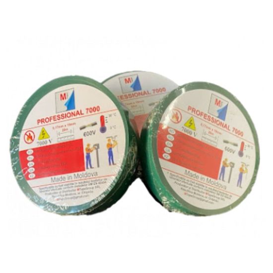 Banda Electroizolanta MTP PRO, verde, 0,17 mm x 19 mm x 20 m