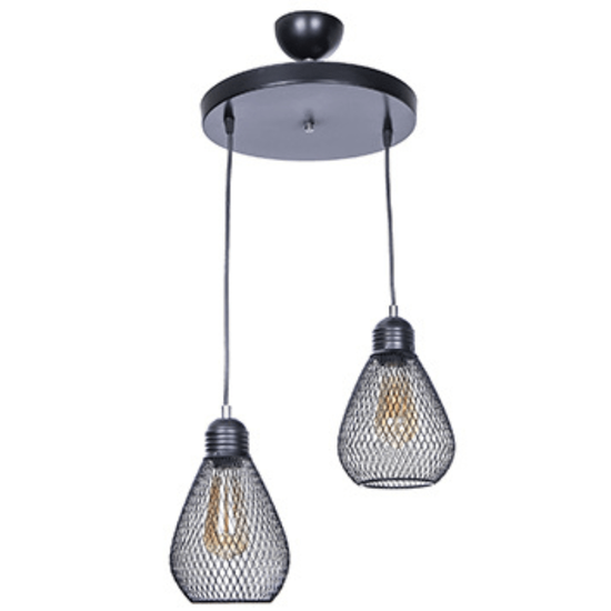 Lustra OKTAY Ampul, 10112 neagra, 2xE27/1/1, 2 image
