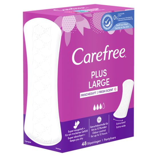 Absobante de zi Carefree Large Plus Fresh parfumate 48 buc.