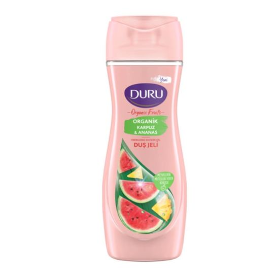 Гель для душа DURU ORGANIC FRUITS Арбуз-Ананас, 450 мл, изображение 2