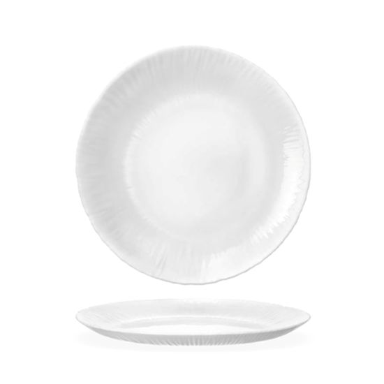 Тарелка десертная BORMIOLI ROCCO Coconut белая, стеклокерамика, 21 см, изображение 2