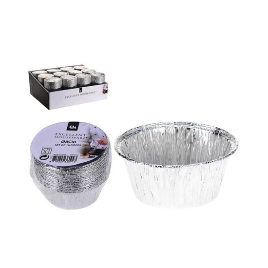 Формы алюминиевые EH, D8x3.8см, 16 шт, изображение 2