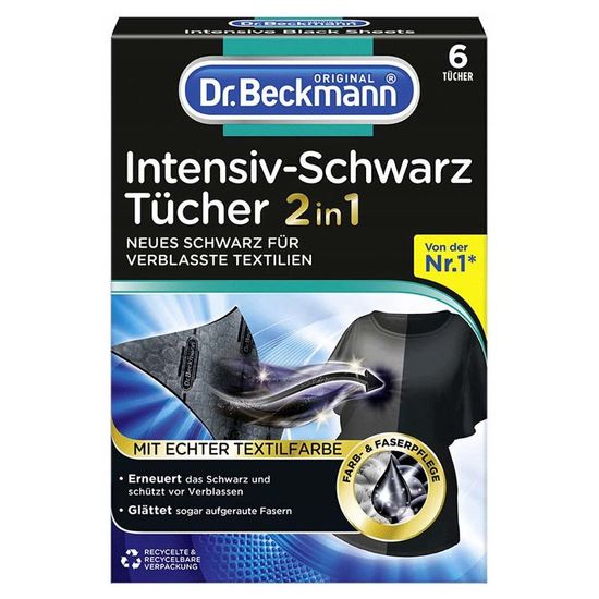 Салфетки для обновления черного цвета DR.BECKMANN, 6 шт