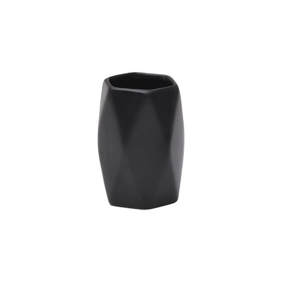 Pahar pentru periute de dinti Tendance, negru, gresie, 2 image