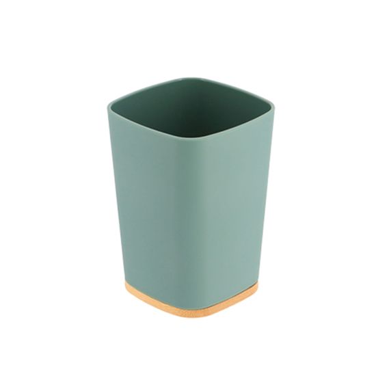 Pahar pentru periute de dinti TENDANCE Rubber, baza bambus, 2 image