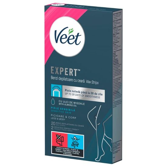 Восковые полоски VEET EXPERT, для чувствительной кожи   20 шт, изображение 2