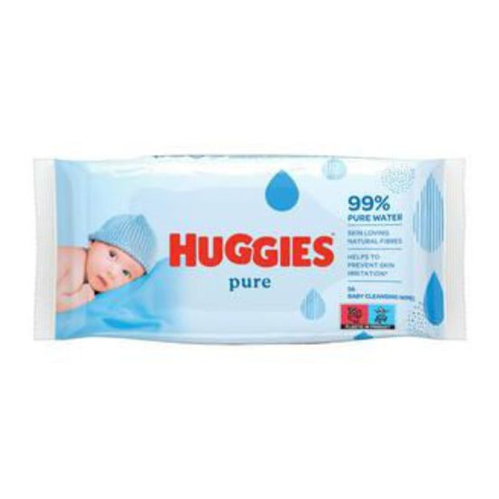 Детские влажные салфетки HUGGIES Pure, 56 шт, изображение 2