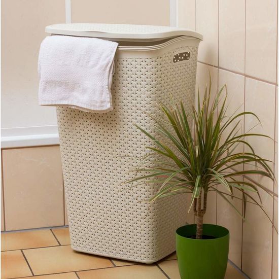 Cos pentru rufe CURVER MY STYLE, cream, 55 l, 4 image