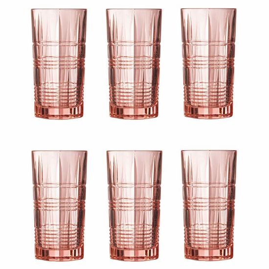 Pahar inalt LUMINARC DALLAS ROZ, 380 ml, 6 buc, 3 image