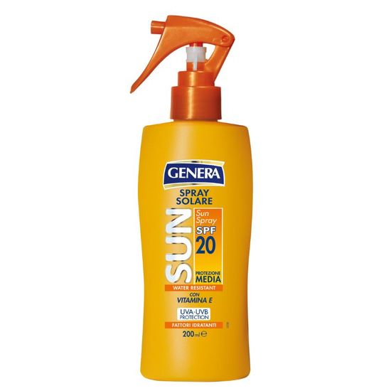 Спрей солнцезащитный для тела и лица GENERA Sun SPF20, 200мл, изображение 2