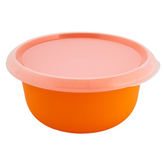 Миска кухонная ALEANA, с крышкой, светло-оранжевый, 2.75 л